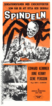 Spindeln 1958 poster Ed Kemmer June Kenney Eugene Persson Bert I Gordon Hitta mer: Roger Corman Insekter och spindlar