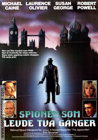 Spionen som levde två gånger 1984 poster Michael Caine Laurence Olivier Susan George Terence Young Agenter