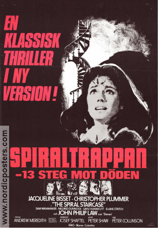 Spiraltrappan 1975 poster Jacqueline Bisset Christopher Plummer Peter Collinson