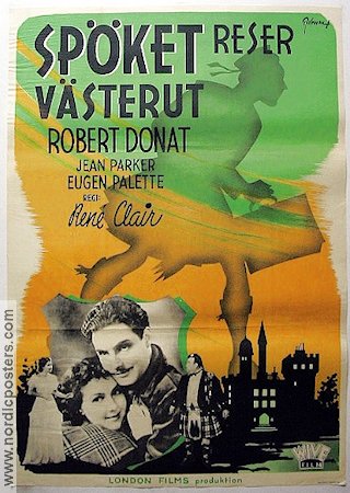 Spöket reser västerut 1935 poster Robert Donat Jean Parker René Clair