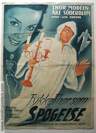 Spökreportern 1941 poster Åke Söderblom Thor Modéen