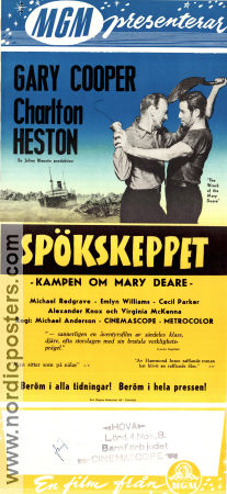 Spökskeppet 1960 poster Gary Cooper Charlton Heston Michael Anderson