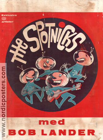 Spotnicks med Bob Lander 1962 affisch Bob Lander Rock och pop