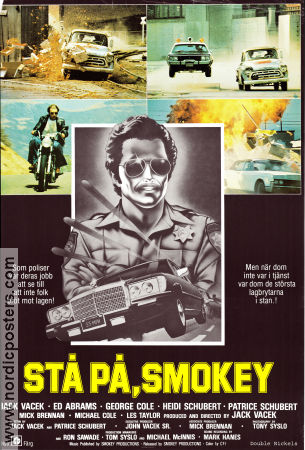 Stå på Smokey 1977 poster Trice Schubert Edward Abrahms Jack Vacek Bilar och racing Poliser
