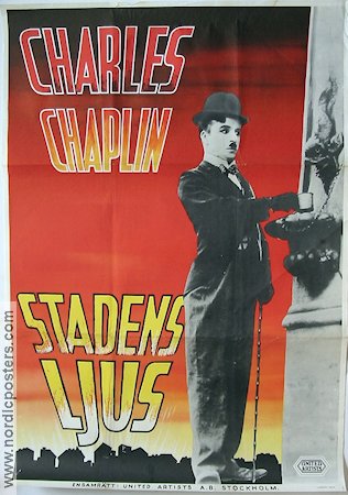 Stadens ljus 1931 poster Virginia Cherrill Florence Lee Charlie Chaplin Romantik