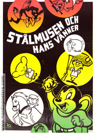 Stålmusen och hans vänner 1955 poster Mighty Mouse Filmbolag: Terrytoons Animerat Från TV
