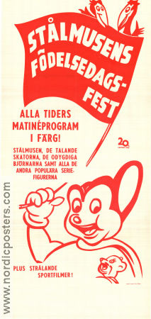Stålmusens födelsedagsfest 1952 poster Mighty Mouse Stålmusen Animerat