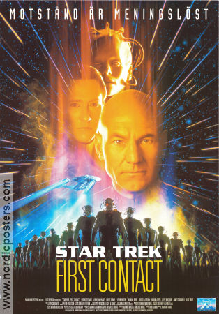 Star Trek: First Contact 1996 poster Patrick Stewart Brent Spiner Jonathan Frakes Hitta mer: Star Trek Rymdskepp Från TV