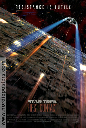Star Trek: First Contact 1996 poster Patrick Stewart Brent Spiner Jonathan Frakes Hitta mer: Star Trek Rymdskepp