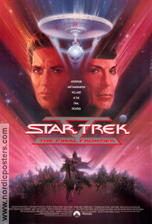 Star Trek V: the Final Frontier 1989 poster Leonard Nimoy DeForest Kelley William Shatner Hitta mer: Star Trek Rymdskepp