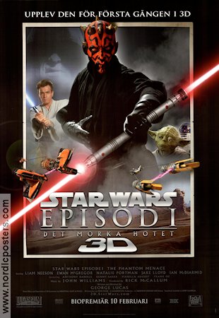 Star Wars Episod I 1999 poster Liam Neeson Ewan McGregor George Lucas Hitta mer: Star Wars 3-D