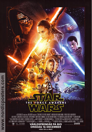 Star Wars: Episode VII The Force Awakens 2015 poster Harrison Ford Mark Hamill Daisy Ridley John Boyega Oscar Isaac JJ Abrams Hitta mer: Star Wars