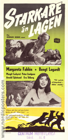 Starkare än lagen 1951 poster Margareta Fahlén Bengt Logardt Margit Carlqvist Arnold Sjöstrand