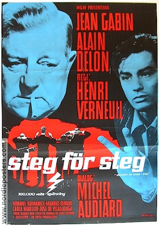 Steg för steg 1963 poster Jean Gabin Alain Delon