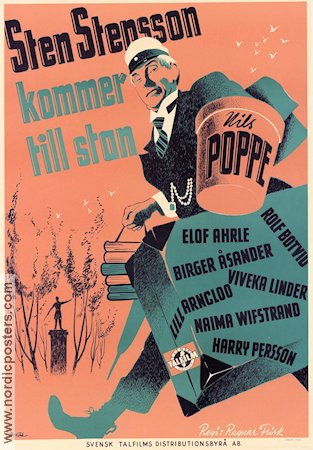 Sten Stensson kommer till stan 1945 poster Nils Poppe Elof Ahrle Naima Wifstrand Viveka Linder Ragnar Frisk Hitta mer: Jitterbug Dans