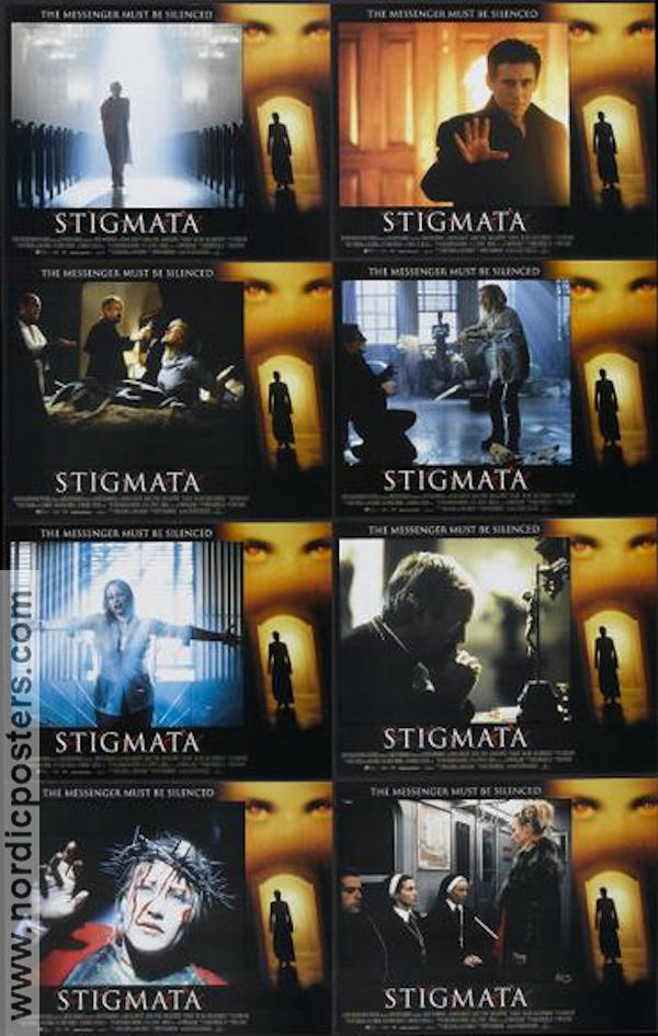 Stigmata 1999 lobbykort Patricia Arquette Gabriel Byrne Jonathan Pryce Rupert Wainwright