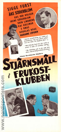 Stjärnsmäll i frukostklubben 1950 poster Sigge Fürst Åke Söderblom Tre Knas Gösta Bernhard