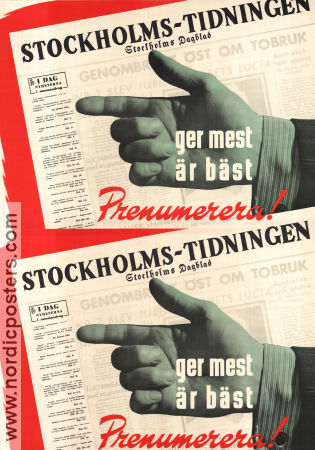 Stockholmstidningen 1944 affisch Tidningar Hitta mer: Stockholm