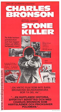 The Stone Killer 1973 poster Charles Bronson Martin Balsam Michael Winner