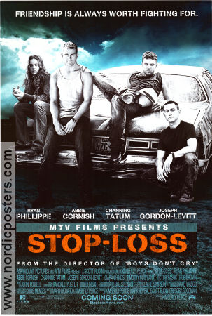 Stop-Loss 2008 poster Ryan Phillippe Abbie Cornish Joseph Gordon-Levitt Kimberly Peirce Bilar och racing