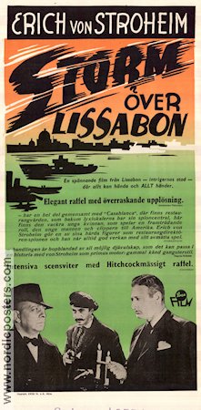 Storm över Lissabon 1944 poster Vera Ralston Richard Arlen Erich von Stroheim George Sherman