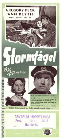 Stormfågel 1952 poster Gregory Peck Ann Blyth Anthony Quinn Raoul Walsh