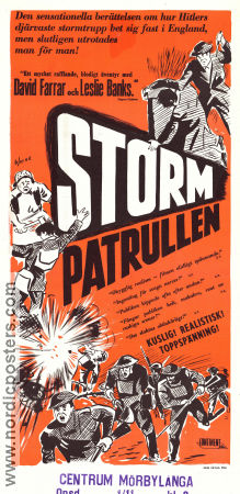 Stormpatrullen 1942 poster Leslie Banks CV France Valerie Taylor Alberto Cavalcanti