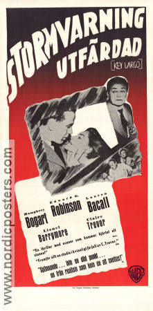 Stormvarning utfärdad 1948 poster Humphrey Bogart Edward G Robinson Lauren Bacall John Huston Film Noir