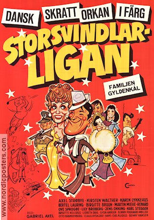 Storsvindlarligan 1975 poster Axel Ströbye Kirsten Walther Karen Lykkehus Gabriel Axel Danmark