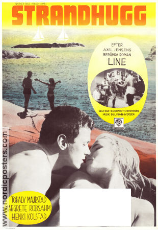 Strandhugg 1961 poster Toralv Maurstad Margrete Robsahm Henki Kolstad Nils-Reinhardt Christensen Norge Strand