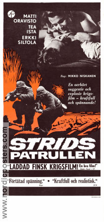 Stridspatrullen 1963 poster Matti Oravisto Kauko Laurikainen Paul Budsko Mikko Niskanen Krig Finland