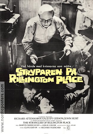 Stryparen på Rillington Place 1971 poster Richard Attenborough Judy Geeson John Hurt Richard Fleischer