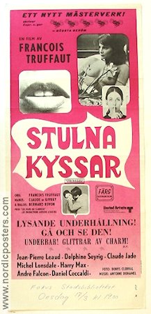 Stulna kyssar 1969 poster Jean-Pierre Léaud Claude Jade Francois Truffaut