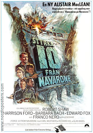 Styrka 10 från Navarone 1978 poster Harrison Ford Guy Hamilton