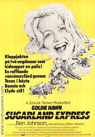 Sugarland Express 1974 poster Goldie Hawn Ben Johnson Steven Spielberg