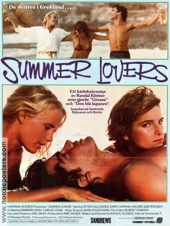 Summer Lovers 1982 poster Peter Galagher Daryl Hannah Randal Kleiser Strand