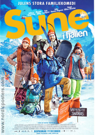 Sune i fjällen 2014 poster William Ringström Morgan Alling Anja Lundqvist Gustaf Åkerblom Barn Vintersport Berg