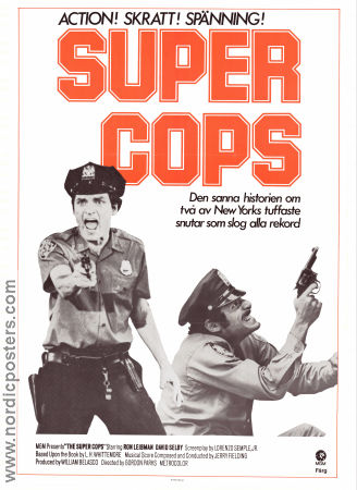 The Super Cops 1974 poster Ron Leibman David Selby Sheila Frazier Gordon Parks Poliser