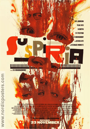 Suspiria 2018 poster Chloe Grace Moretz Tilda Swinton Doris Hick Dakota Johnson Luca Guadagnino