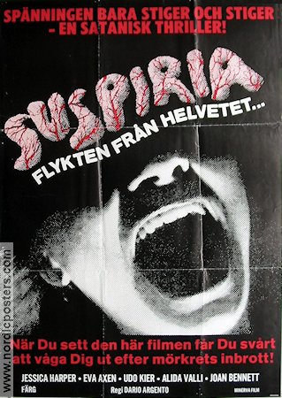 Suspiria 1978 poster Dario Argento Jessica Harper Hitta mer: Giallo Kultfilmer