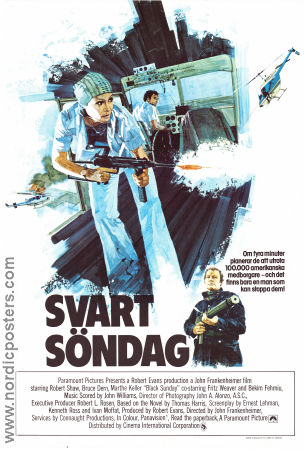 Svart söndag 1977 poster Robert Shaw Bruce Dern Marthe Keller John Frankenheimer