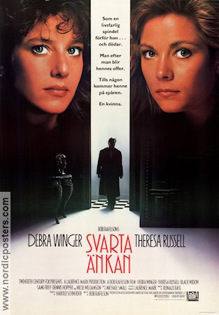 Svarta änkan 1987 poster Debra Winger Theresa Russell Sami Frey Bob Rafelson