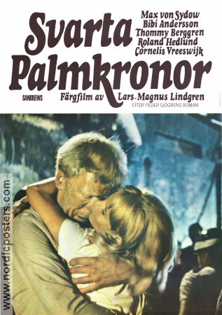 Svarta palmkronor 1968 poster Max von Sydow Bibi Andersson Cornelis Vreeswijk Lars-Magnus Lindgren