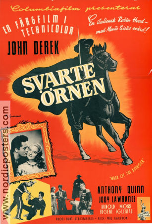 Svarte örnen 1951 poster John Derek Anthony Quinn