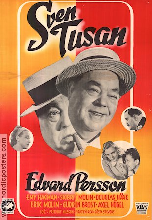 Sven Tusan 1949 poster Edvard Persson Douglas Håge Emy Hagman Sigbrit Molin Gösta Stevens