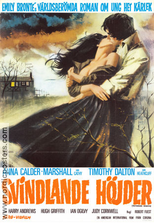 Svindlande höjder 1970 poster Timothy Dalton Anna Calder-Marshall Harry Andrews Robert Fuest Text: Emily Bronte Romantik