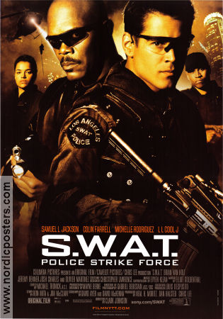 S.W.A.T. 2003 poster Samuel L Jackson Colin Farrell Michelle Rodriguez Clark Johnson