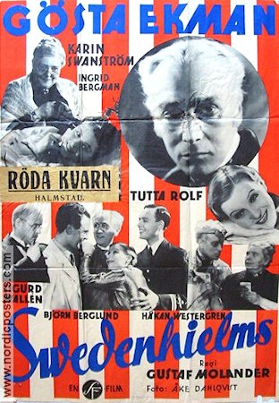 Swedenhielms 1935 poster Gösta Ekman Tutta Rolf Håkan Westergren Sigurd Wallén Ingrid Bergman