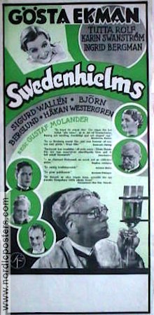 Swedenhielms 1935 poster Gösta Ekman Tutta Rolf Håkan Westergren Sigurd Wallén Ingrid Bergman
