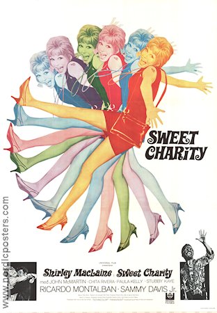 Sweet Charity 1969 poster Shirley MacLaine John McMartin Sammy Davis Jr Bob Fosse Dans